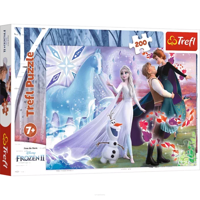 Puzzle Trefl 200 Elementów Kraina Lodu Magiczny świat sióstr