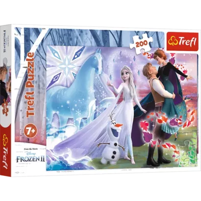 Puzzle Trefl 200 Elementów Kraina Lodu Magiczny świat sióstr
