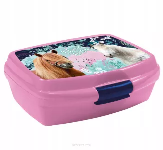Zestaw Bidon Śniadaniówka Lunchbox DERFORM Konie 23 smartkleks.pl