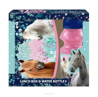 Zestaw Bidon Śniadaniówka Lunchbox DERFORM Konie 23 smartkleks.pl