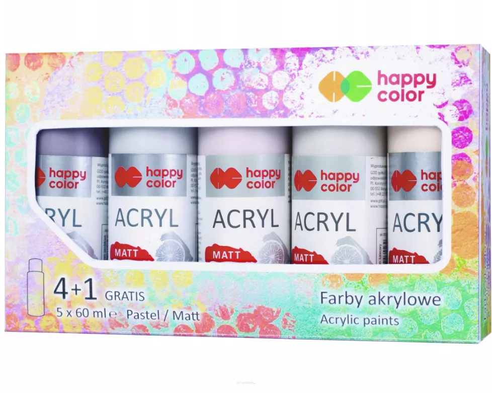 FARBA AKRYLOWA ZESTAW 5KOL.60ML