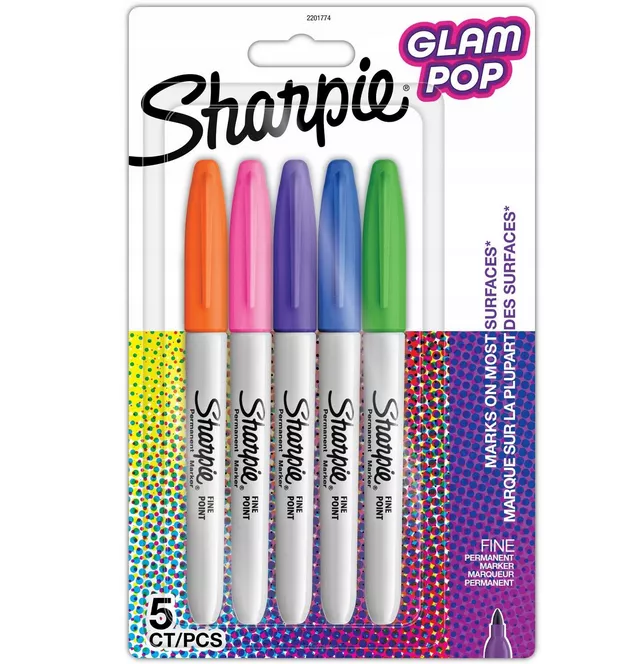 Markery Permanentne Sharpie Glam Pop 5 Kolorów Fine smartkleks.pl