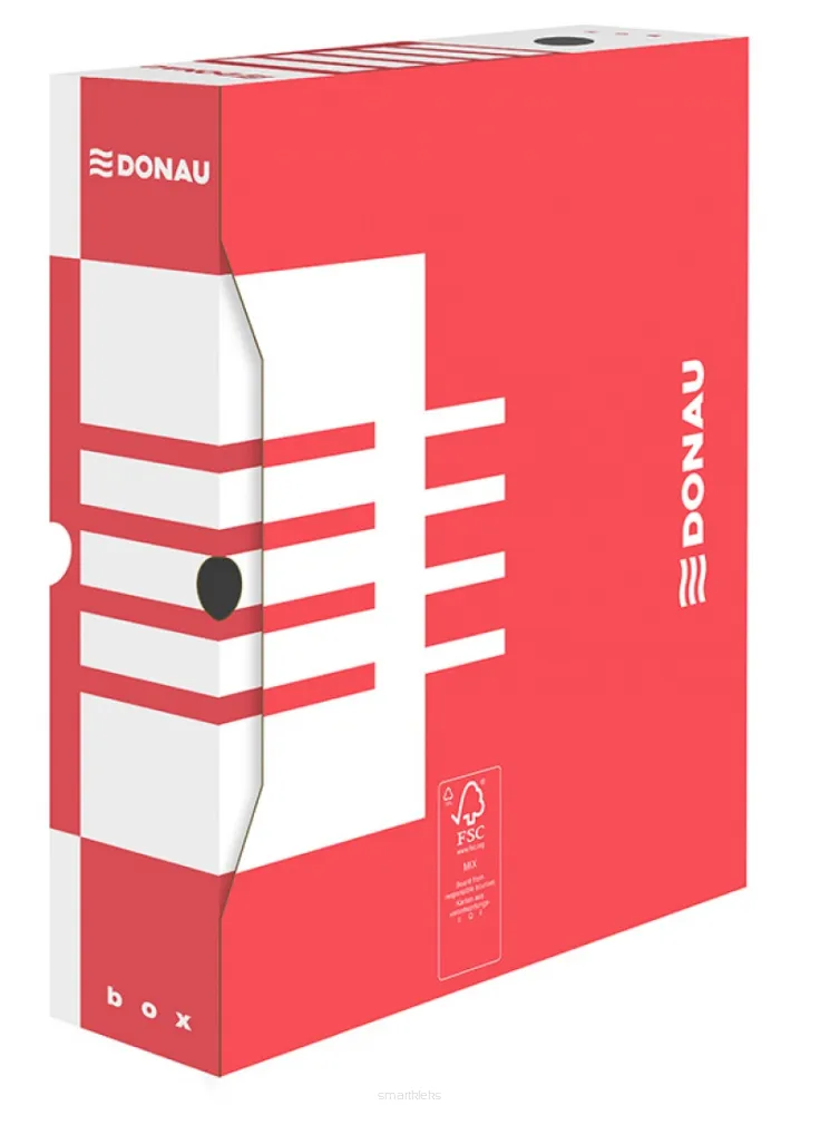 PUDŁO ARCHIWIZACYJNE A4/80 DONAU CZERWONE