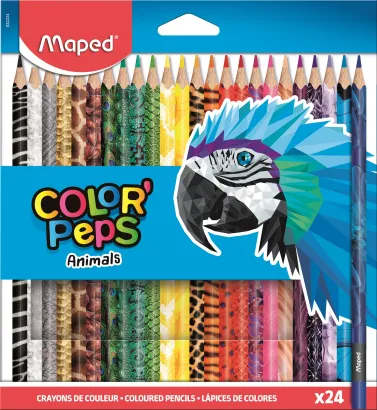 Kredki Ołówkowe Trójkątne Colorpeps 24 Kolory Maped