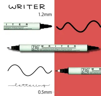 Zestaw pisaków do kaligrafii Kuretake Twin Black Marker smartkleks.pl