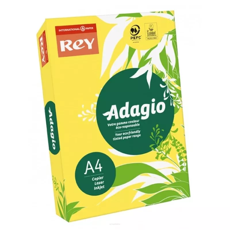 Papier ksero kolorowy 80g A4 Rey Adagio Cytrynowy