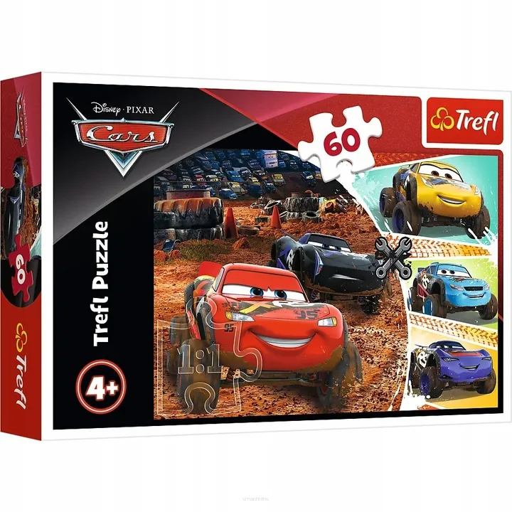 Puzzle Trefl 60 Elementów Disney Pixar Zygzak McQueen z Przyjaciółmi  SmartKleks.pl