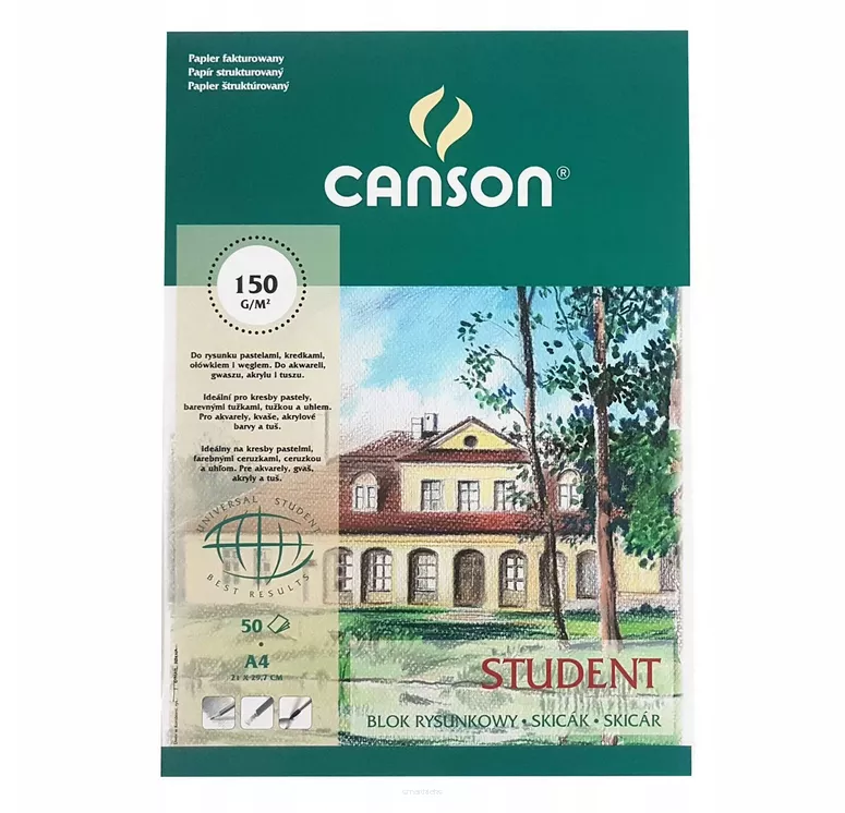Blok Do Pasteli Akwareli Canson Student A4 150g/m2