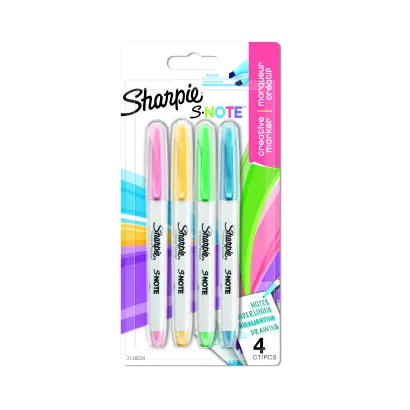 Sharpie S-Note Kreatywne Markery Kolorowanie Zakreślanie Pisanie 4 szt.