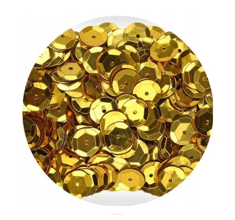 Cekiny Metalizowane 8mm złote Aliga