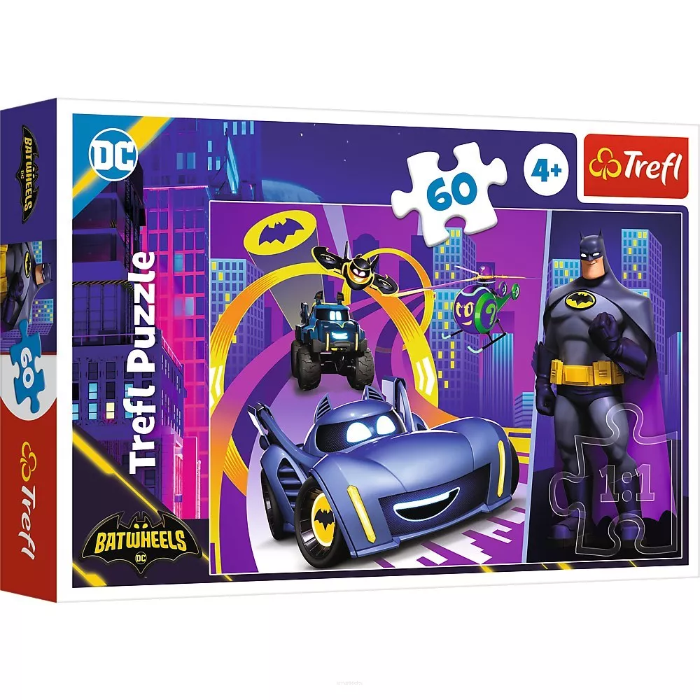 Puzzle Trefl 60 Elementów Batman i Jego Pojazdy smartkleks.pl