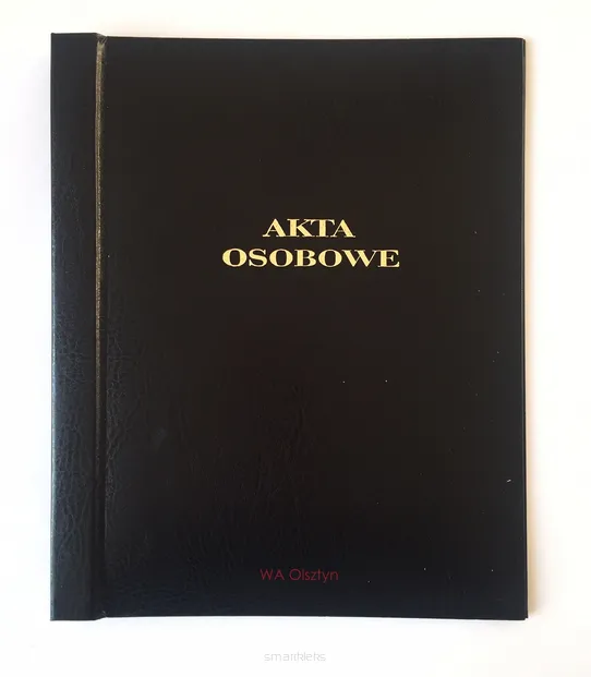 Teczka do Akt Osobowych Czarna Twarda Skóropodobna