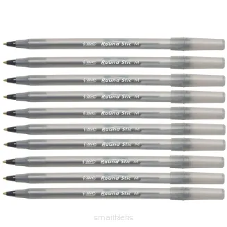 Zestaw Długopis Bic Round Stic Czarny 60szt - 2