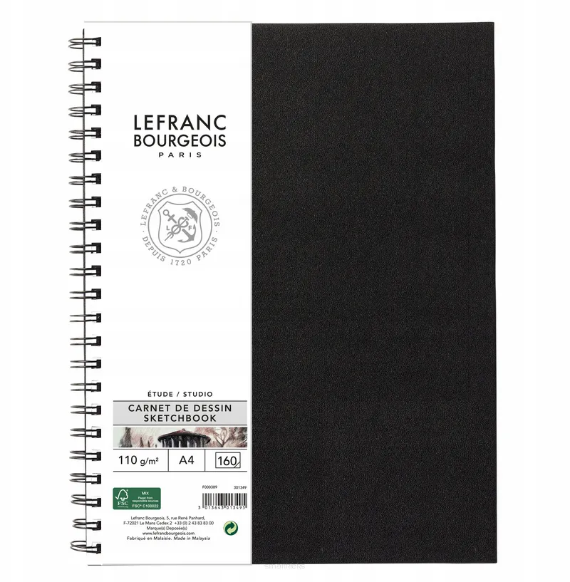 Szkicownik A4 Spirala Lefranc Bourgeois 110g smartkleks.pl