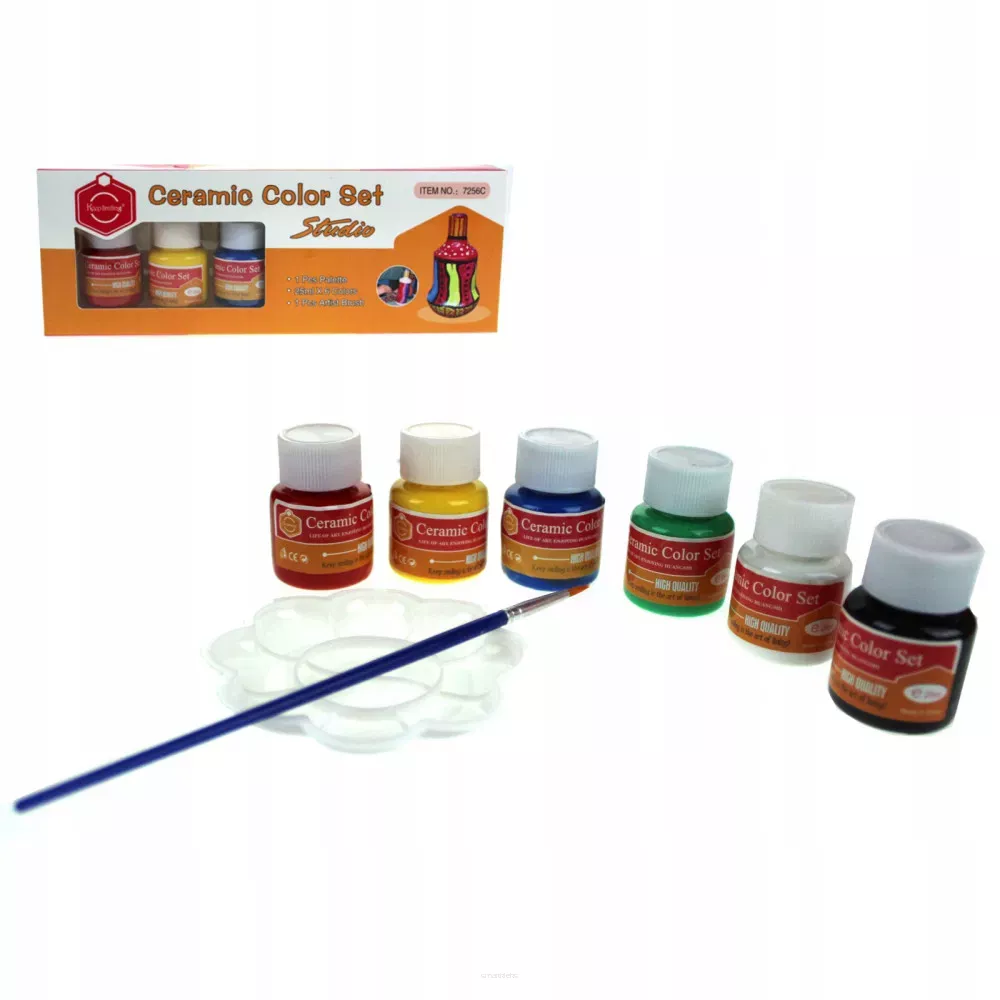 Farby do ceramiki szkła 6x25ml zestaw farb