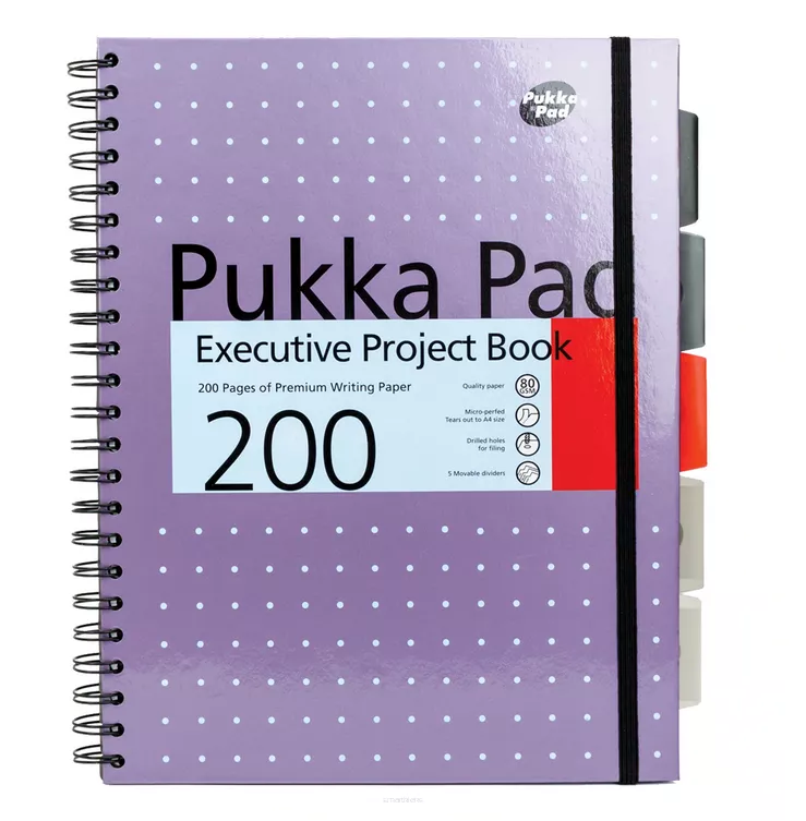 Kołozeszyt A4/200 Kratka Pukka Pad fioletowy metalik