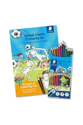 Kredki 12 kol + kolorowanka Football STAEDTLER