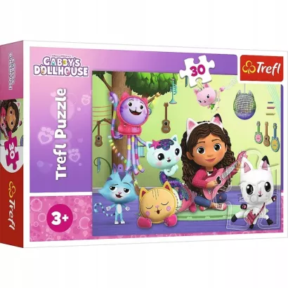 Puzzle Trefl 60 Elementów Koci Domek Gabby i Jej Uroczy Domek  SmartKleks.pl