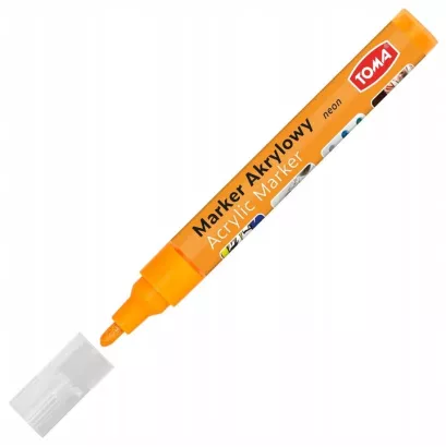 Marker Akrylowy Neonowy Pomarańczowy 4mm Toma