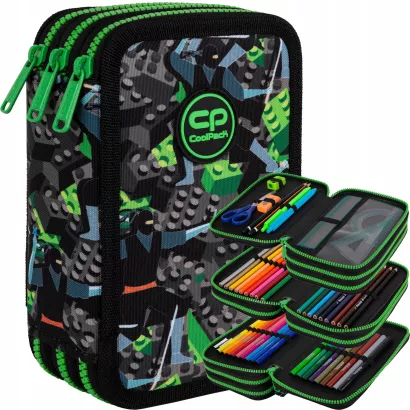 Piórnik Trójkomorowy Cool Pack z Wyposażeniem Jumper 3 Kids From The Block