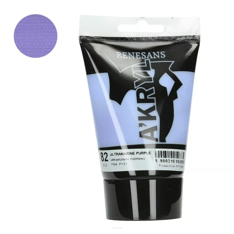 Farba Akrylowa Renesans 100ml 82 Ultramaryna Fioletowa