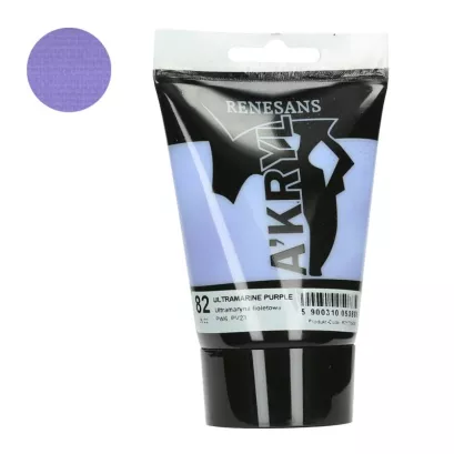 Farba Akrylowa Renesans 100ml 82 Ultramaryna Fioletowa