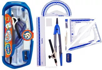 Zestaw Geometryczny Z Cyrklem 10 Elementów Bambino St. Majewski SmartKleks.pl