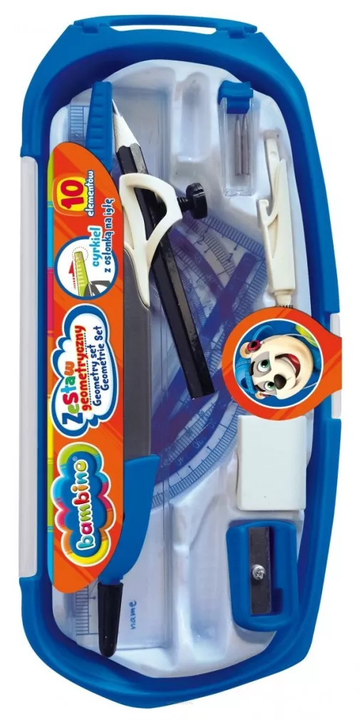 Zestaw Geometryczny Z Cyrklem 10 Elementów Bambino St. Majewski SmartKleks.pl