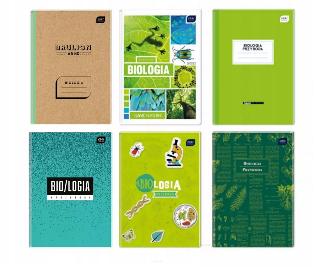 Brulion A5 Krata 80 kartek Biologia Interdruk