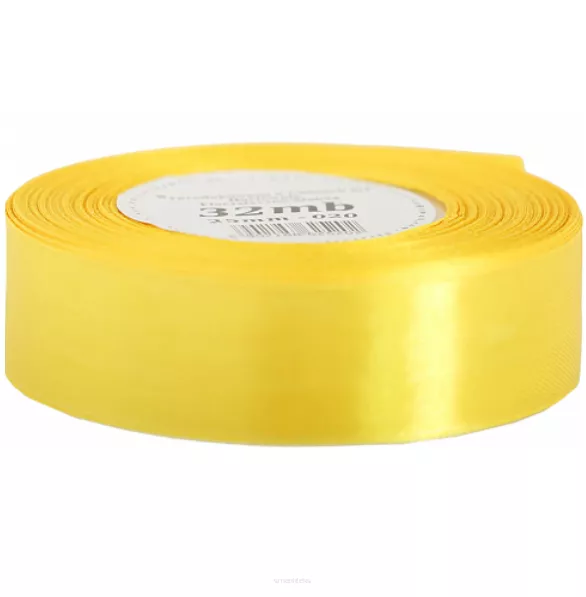 Wstążka Satynowa 25mm/32m Żółty