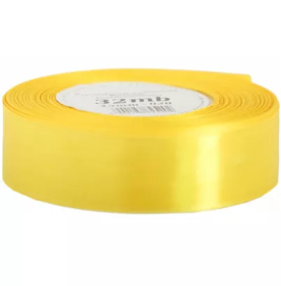 Wstążka Satynowa 25mm/32m Żółty