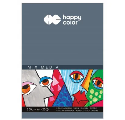 Blok Mix Media A4 Happy Color