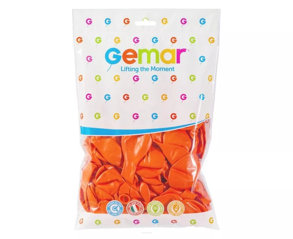 Balony 100 sztuk Pastelowe Pomarańczowe Gemar