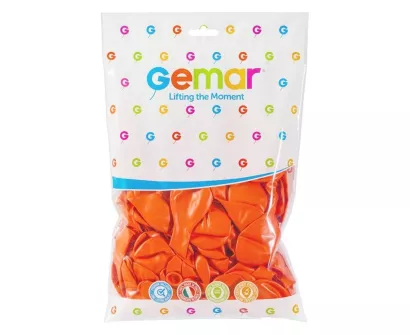 Balony 100 sztuk Pastelowe Pomarańczowe Gemar