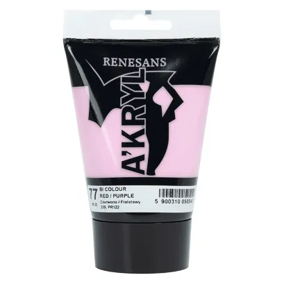 Farba akrylowa Akryl Bicolor - Renesans - 77, red purple, 100 ml