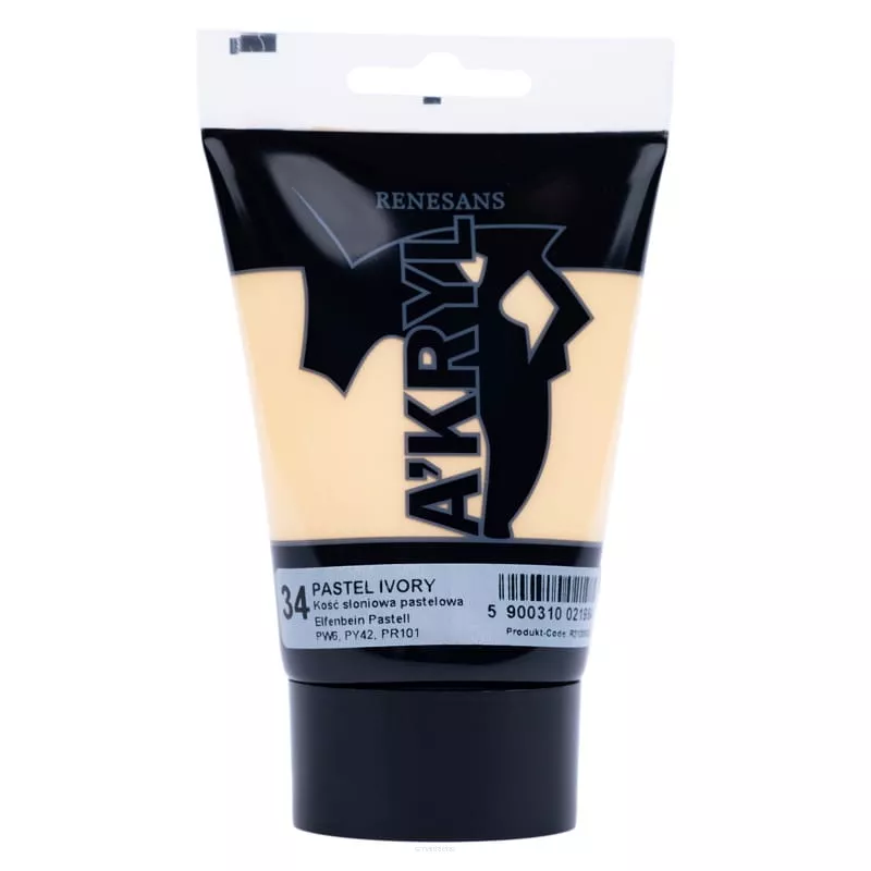 Farba Akrylowa Renesans 100ml 34 Kość Słoniowa Pastelowa