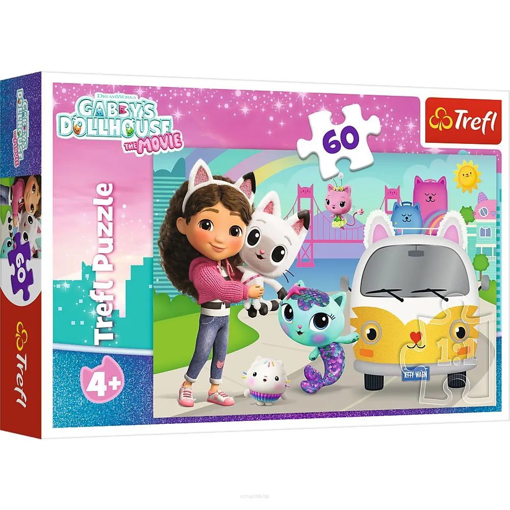 Puzzle Trefl Gabby i kocie przygody 60 elementów