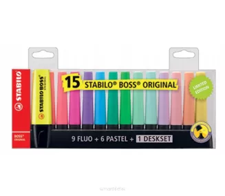 Zakreślacze Stabilo Boss Original 15 kolorów