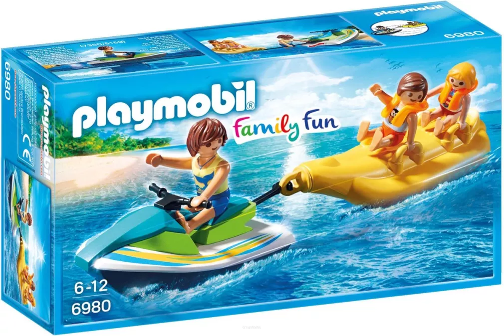 Playmobil Family Fun Skuter Wodny z Bananową Łódką  SmartKleks.pl