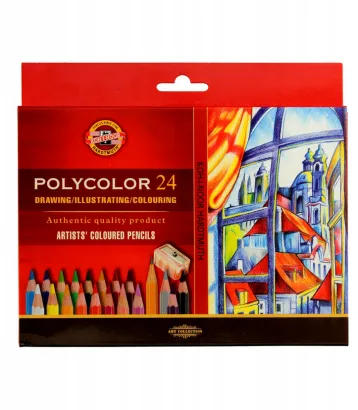 Kredki Ołówkowe Artystyczne Koh-I-Noor Polycolor 24
