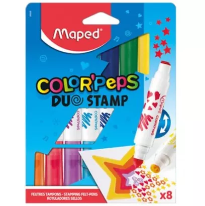 Flamastry Stemple 2w1 Maped Color Peps  8 szt.