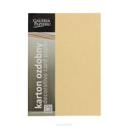 Karton Ozdobny Ryps Piaskowy Żółty 250g A4 Galeria Papieru 204703