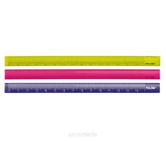 Linijka trójkątna kolorowa 15 cm Milan