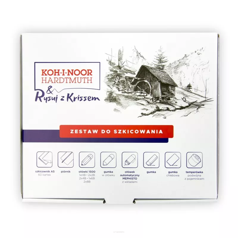 Zestaw Do Szkicowania Koh-I-Noor & Rysuj z Krissem SmartKleks.pl