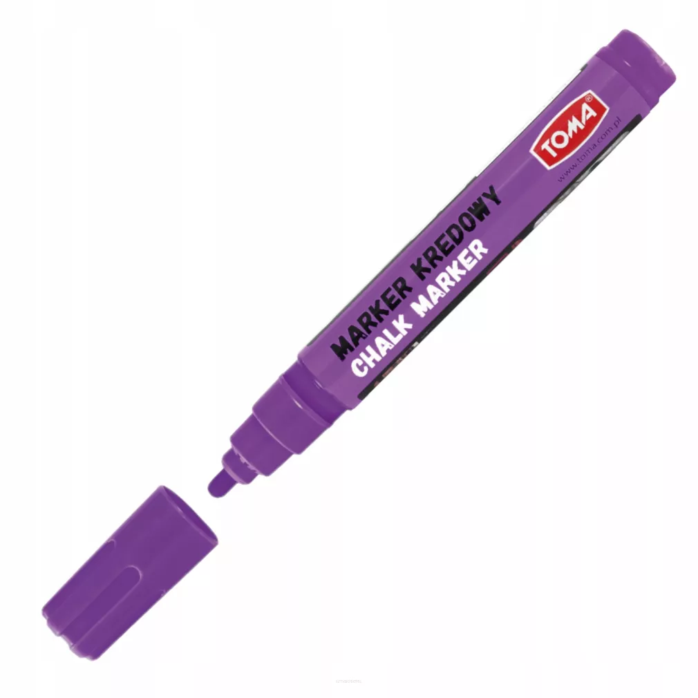 Marker Kredowy Zmazywalny 4,5mm Końcówka Okrągła Fioletowy Toma