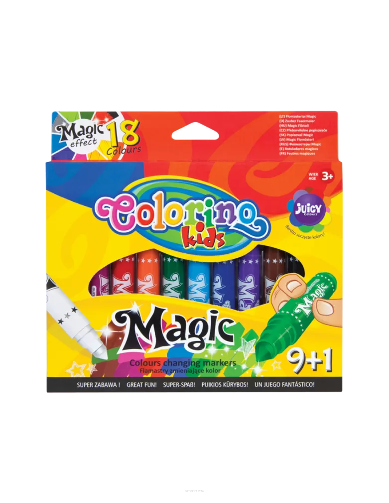 Flamastry Colorino Magic Zmieniające Kolor 10 szt. smartkleks.pl