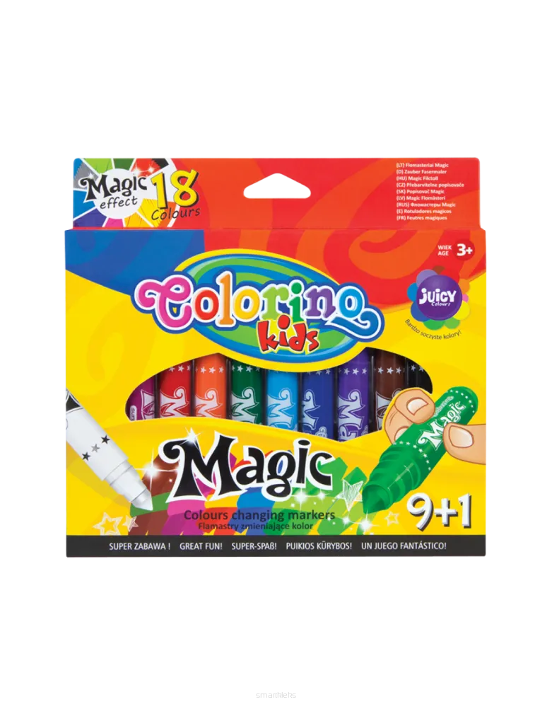 Flamastry Colorino Magic Zmieniające Kolor 10 szt. smartkleks.pl