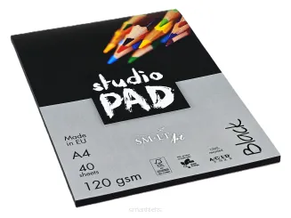 SMLTArt Studio Pad BLACK A4 120gsm 40 arkuszy