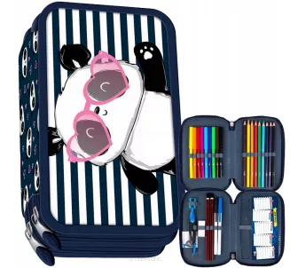 Piórnik Dwukomorowy St.Right PC-04 Wyposażenie Love Panda smartkleks.pl