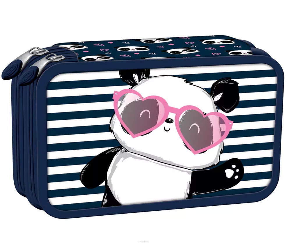 Piórnik Dwukomorowy St.Right PC-04 Wyposażenie Love Panda smartkleks.pl